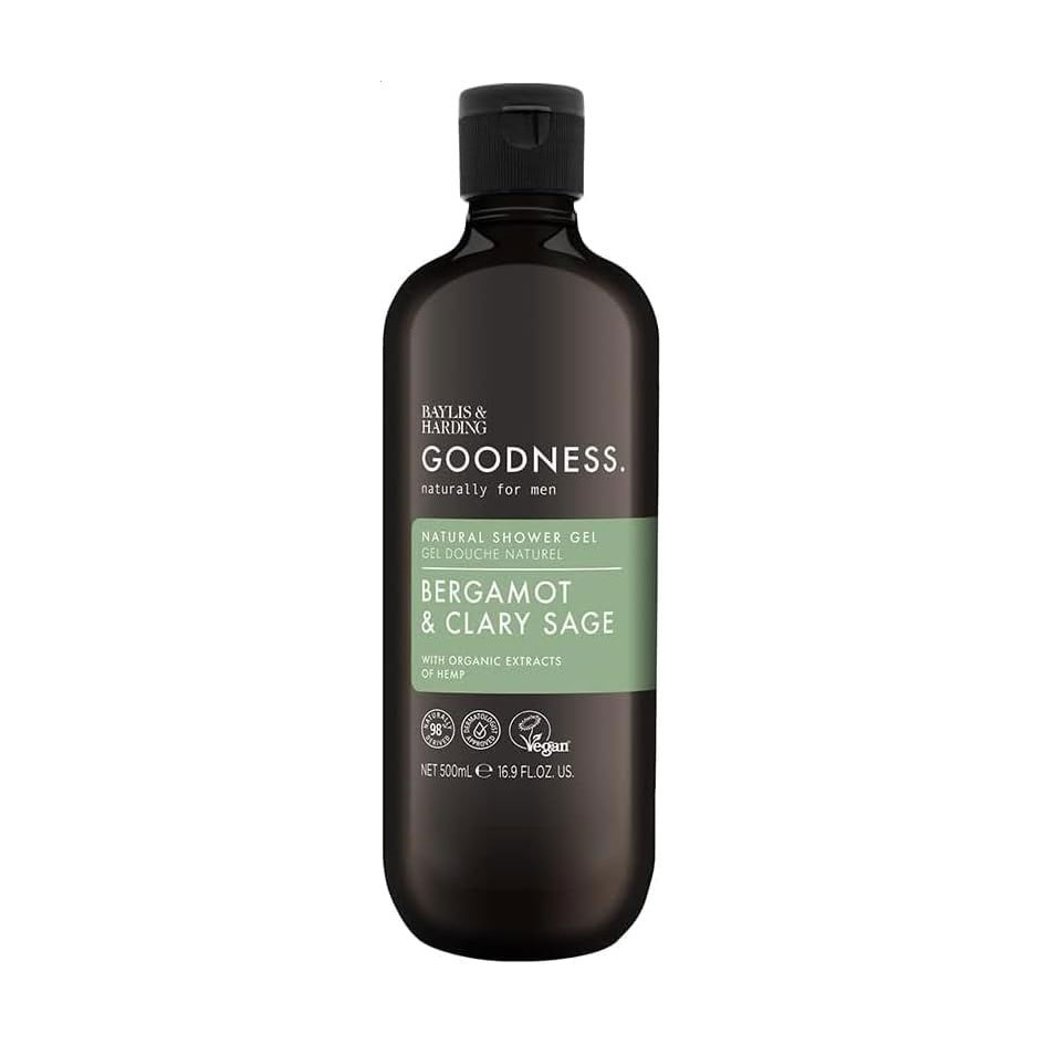 Чоловічий гель для душу Baylis &amp; Harding Goodness Natural Shower Gel, Bergamot &amp; Clary Sage, 500 мл