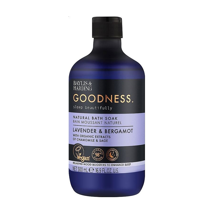 Піна для ванни Baylis &amp; Harding Goodness Natural Bath Soak, Lavender &amp; Bergamot, 500 мл