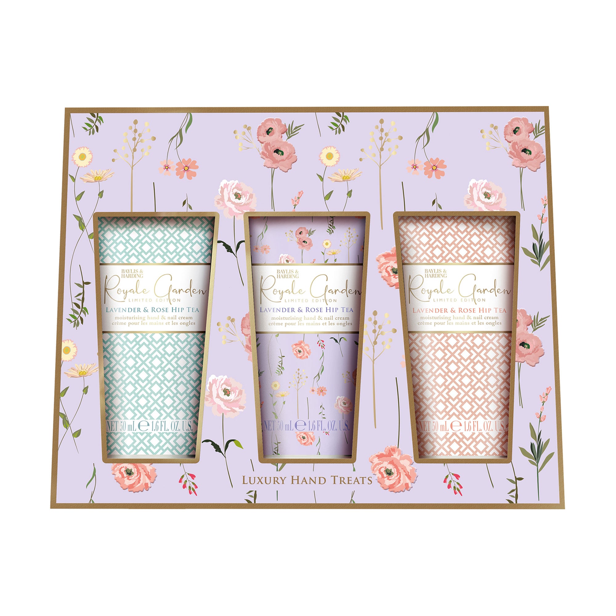 Подарунковий набір Baylis &amp; Harding Royale Garden Luxury Hand Treats Gift Set (крем для рук, 3*50 мл)