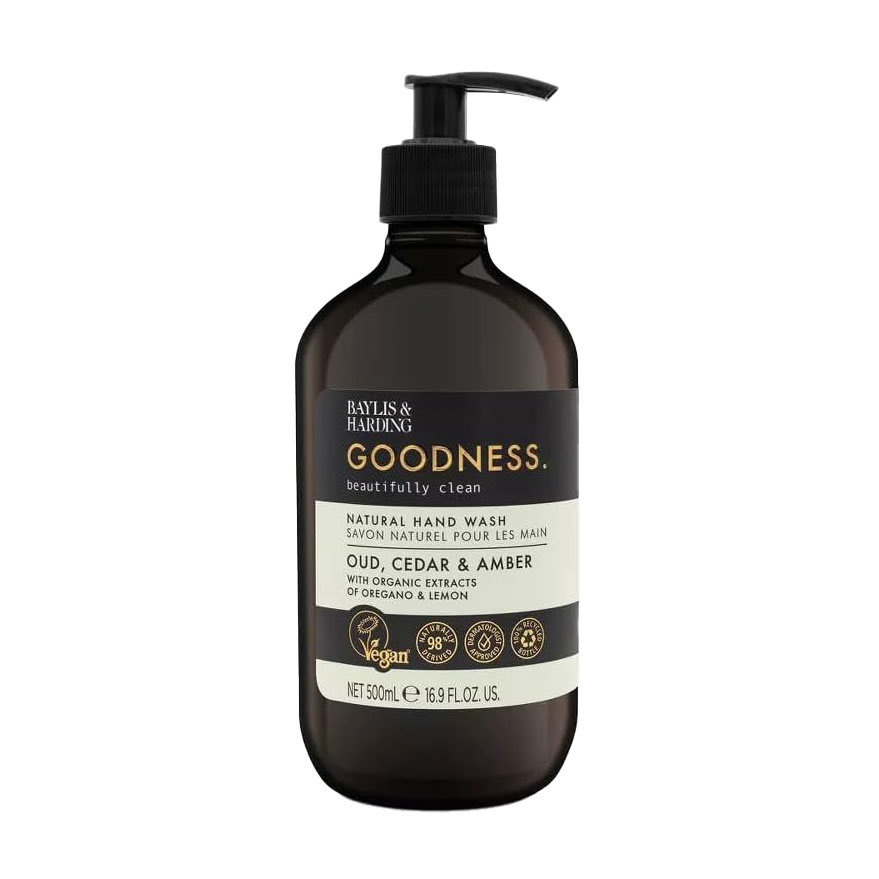 Рідке мило для рук Baylis &amp; Harding Goodness Natural Hand Wash, Oud, Cedar &amp; Amber, 500 мл